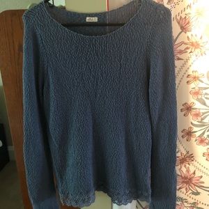 Blue, Lace Trim Hollister Sweater
